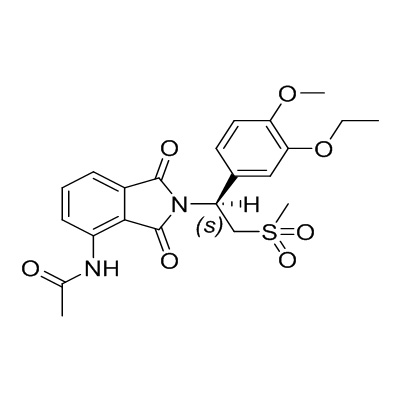 (+)-N-［2-［1(S)-(3-éthoxy-4-méthoxyphényl)-2-(méthylsulfonyl)éthyl］-1,3-dioxo-2,3-dihydro-1H-isoindol-4 -yl］acétamide