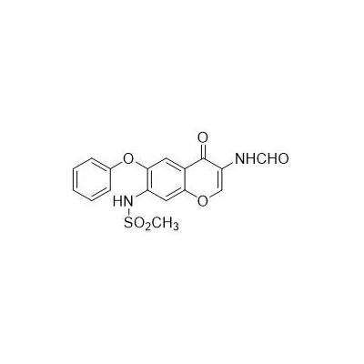 N-(3-Formamido-4-oxo-6-phénoxy-4H-chromén-7-yl)méthanesulfonamide N-[7-(Méthanesulfonamido)-4-oxo-6-phénoxy-4H-chromén-3-yl]formamide